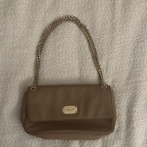 Michael Kors Tan Leather Chain Shoulder Bag